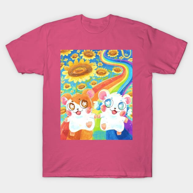 Rainbow Hamtaro T-Shirt by Selud Illustrator 